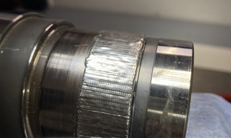 Rechargement de matière sur une zone abimée - NB soudure laser
